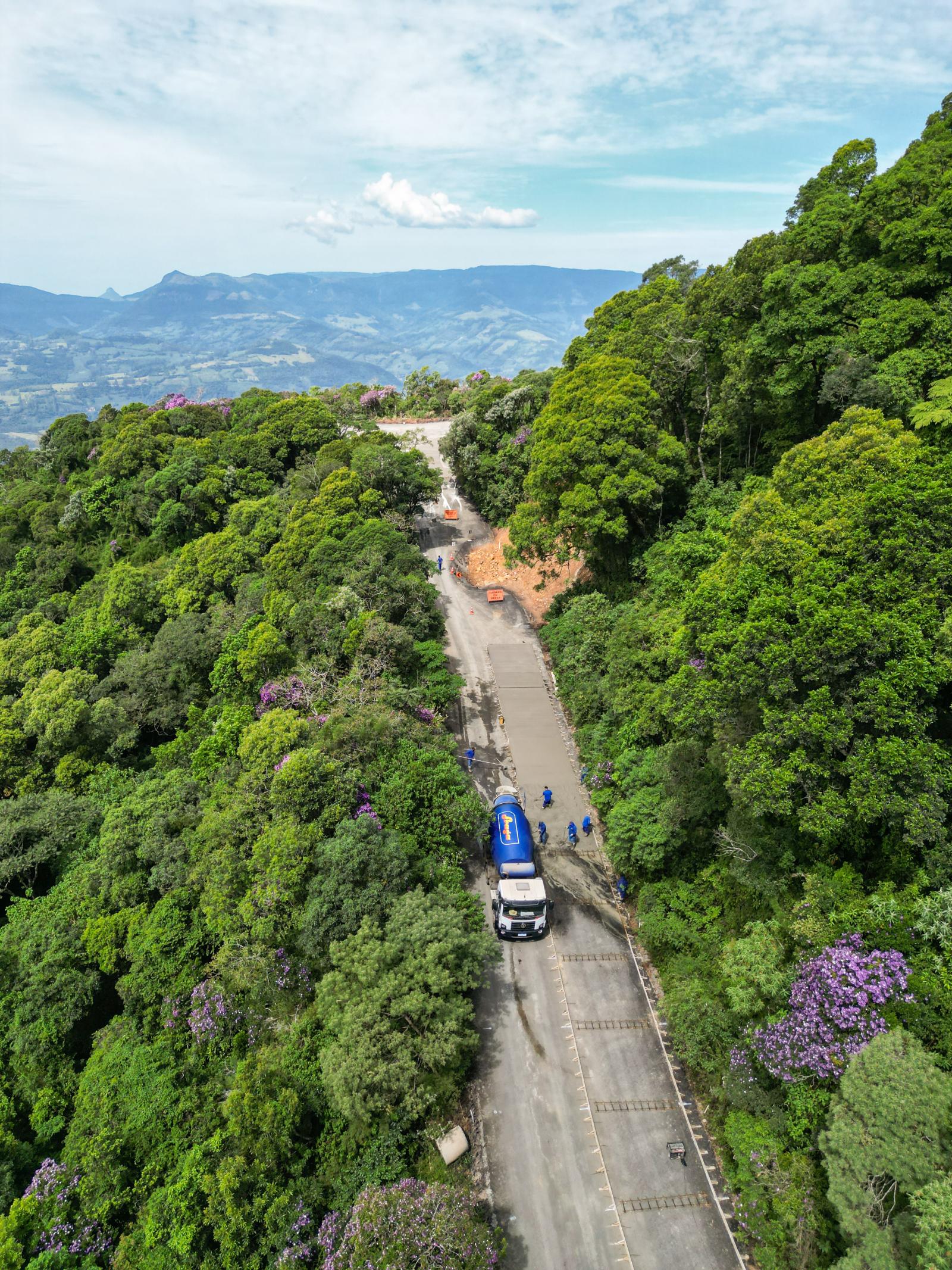 Concreto na Serra do Faxinal está em ritmo acelerado